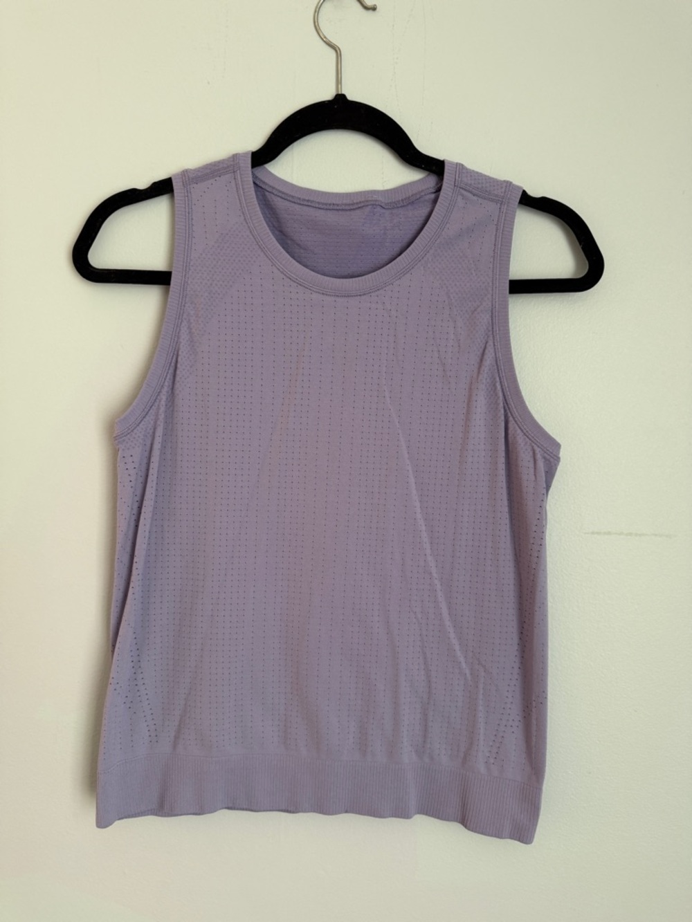 Athleta Lavender Perforated Knit Tank